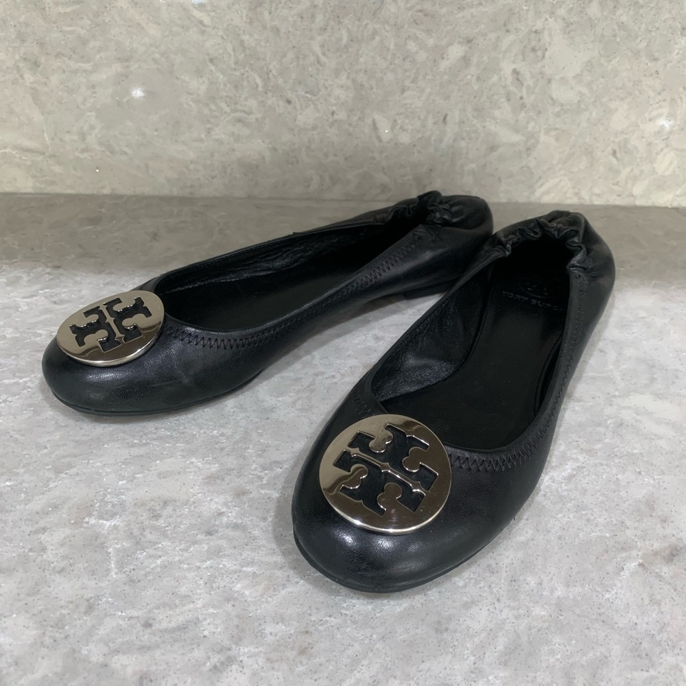 Tory Burch Black Ballet Flats